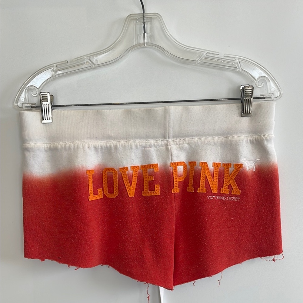 PINK Victoria's Secret Orange Ombre Shorts Size Small